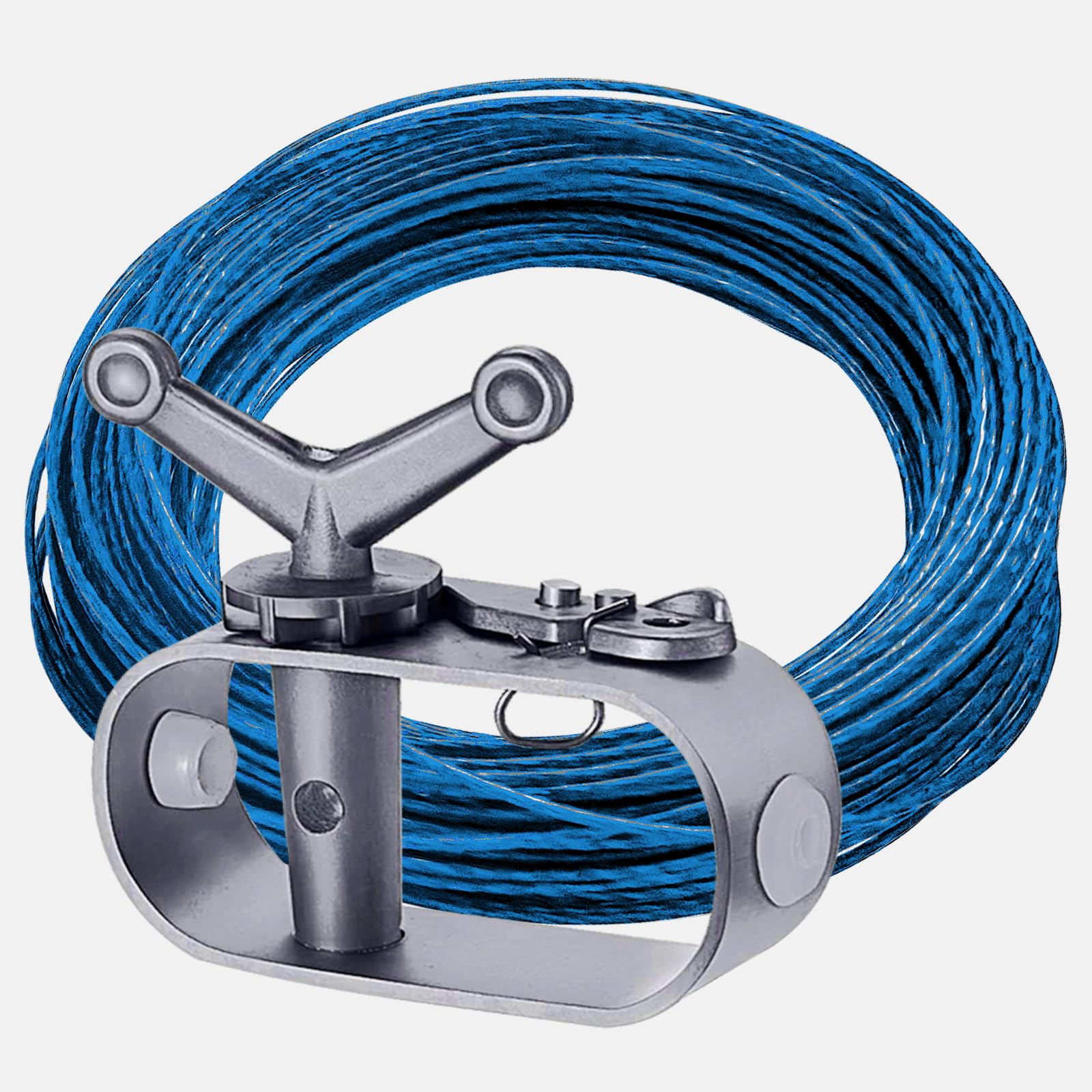 **Heavy-Duty 131-Feet Pool Cover Cable with Winch - Winter Safety for Above Ground Swimming Pools | Secure & Durable Pool Cover Accessory**    *(Use Case: Perfect for protecting your above-ground pool from debris, harsh weather, and accidental falls during winter storage.)*