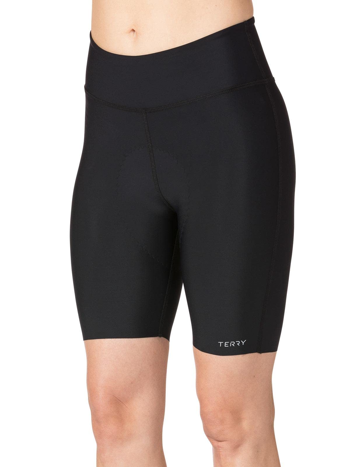 **Women's Terry Bike Shorts - 7 Inch Inseam High-Rise Padded Cycling Shorts with Compression & Silicone Leg Band for Comfort & Performance | Ideal for Cycling, Gym Workouts & Outdoor Activities**