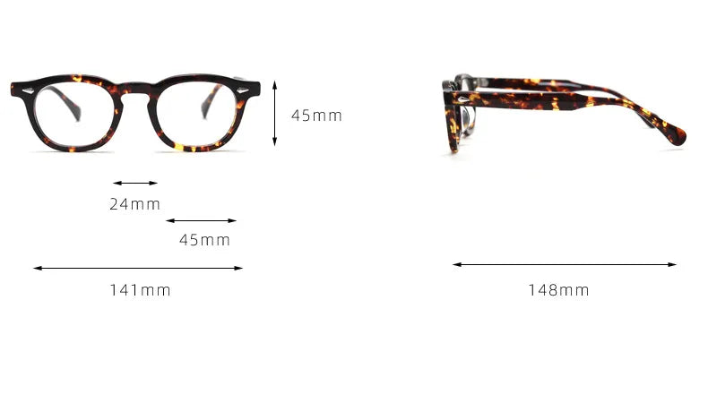 CCspace Unisex Full Rim Square Acetate Eyeglasses 56838 - Stylish & Durable Acetate Frame Glasses for Men & Women - Perfect for Reading, Work, and Everyday Fashion