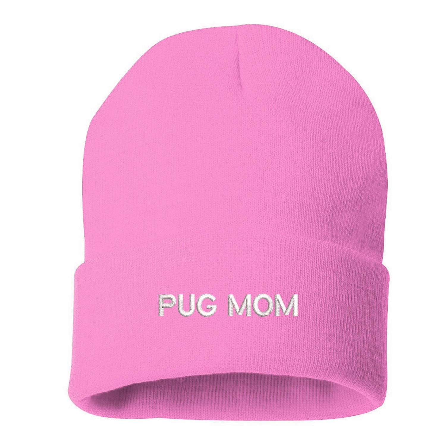 Pug Mom Hat - Cute Pug Dog Mom Beanie for Women - Perfect Gift for Dog Lovers & Winter Fashion Accessory