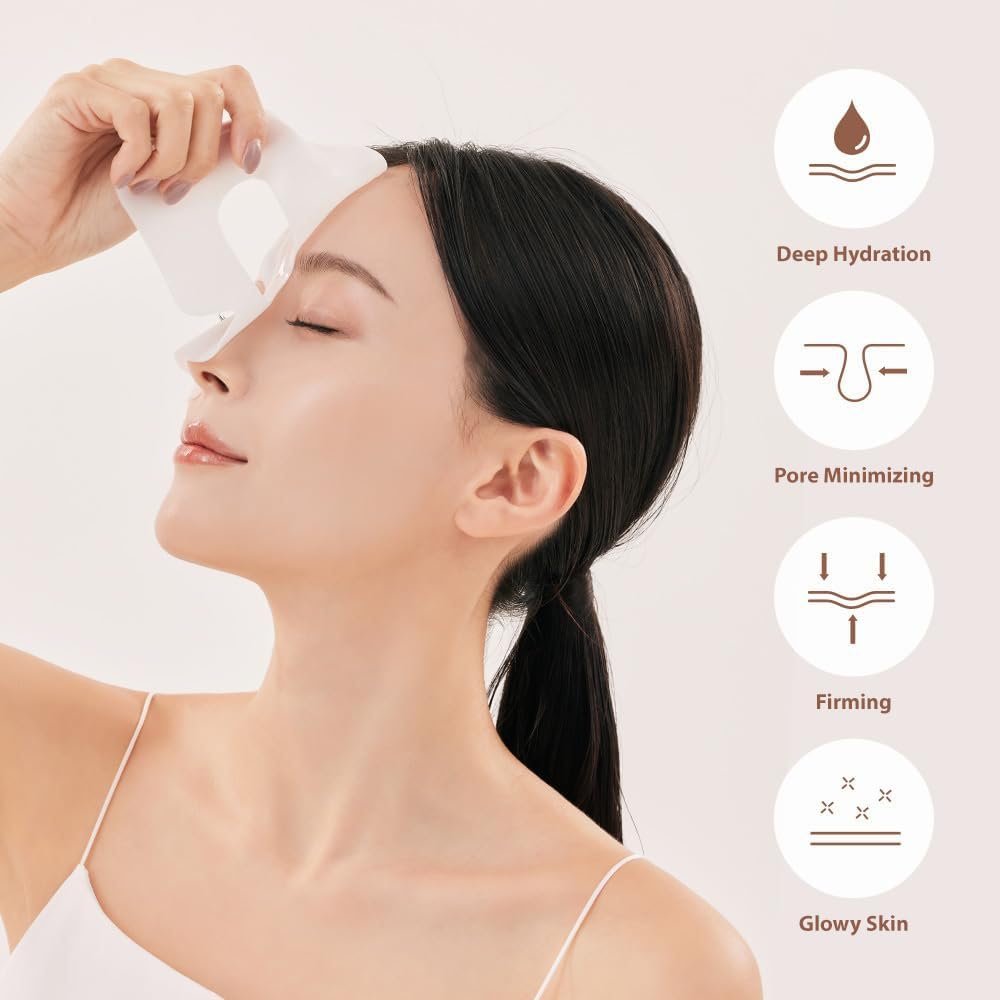 Bio-Collagen Face Mask - Deep Hydrating Overnight Face Mask for Women | Korean Skincare Treatment with Firming & Moisturizing Benefits | 5 Pack (34g Each) | Perfect for Nighttime Routine, Dry Skin Care & Anti-Aging Regimen