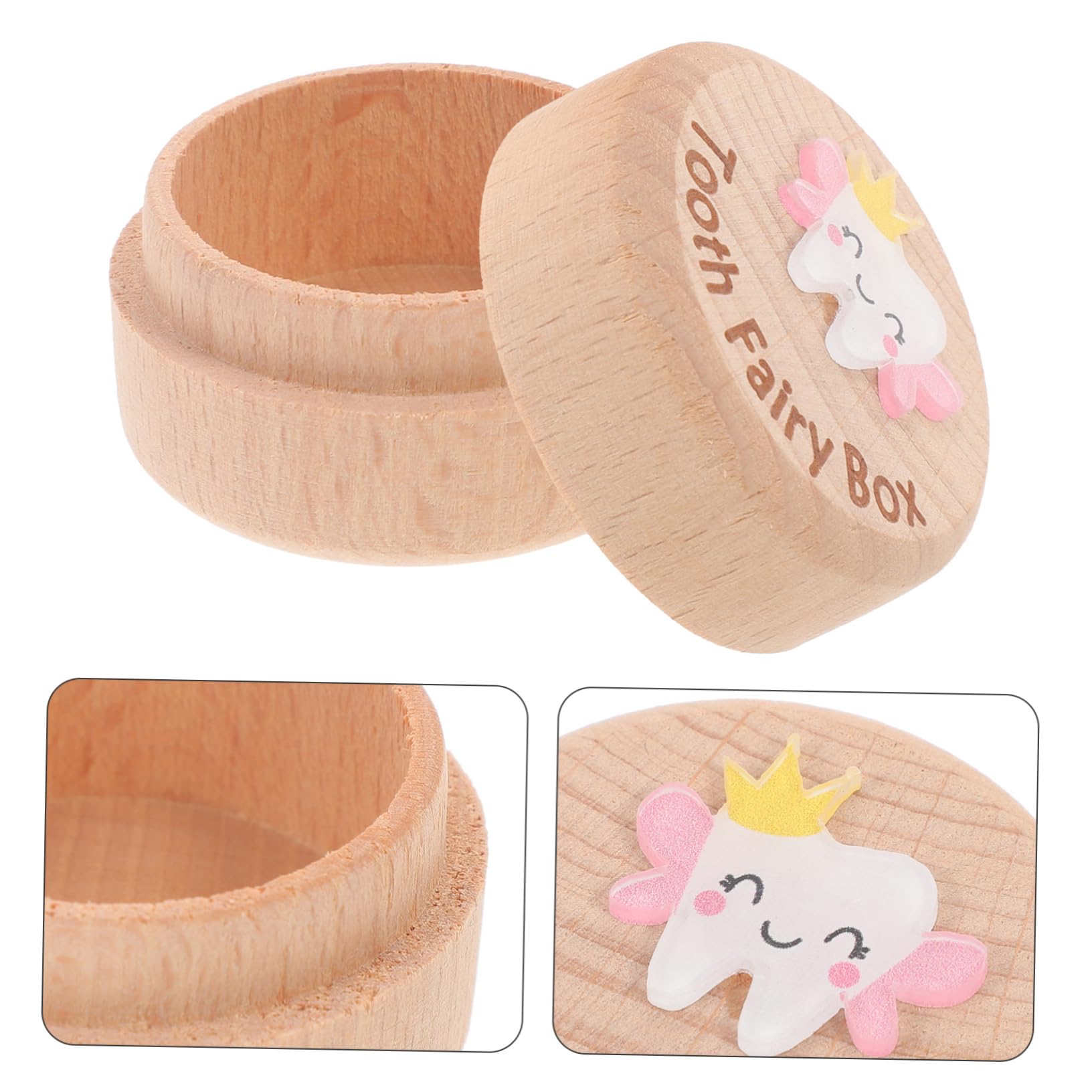 TOYANDONA Wooden Baby Tooth Keepsake Box - First Tooth Holder, Memory Box for Lost Teeth & Baby Hair - Perfect for Baby Shower Gifts & Childhood Memorabilia Storage