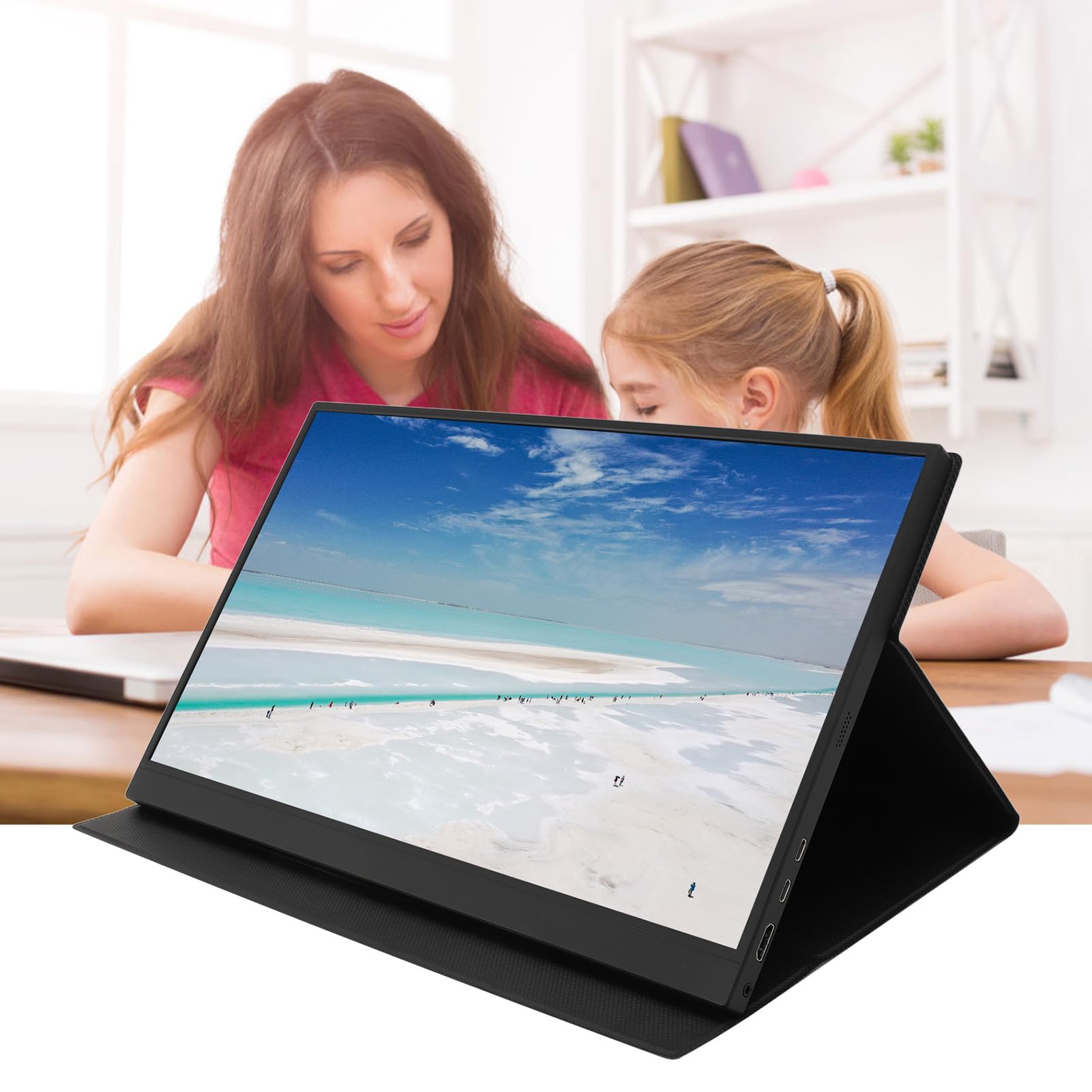 Vikye 17.3 Inch Portable Monitor with 2.5K HDMI Display, 60Hz Refresh Rate, Built-in Speakers, 16:9 External Expansion Screen - Perfect for Laptop Extensions, Gaming, and Business Presentations