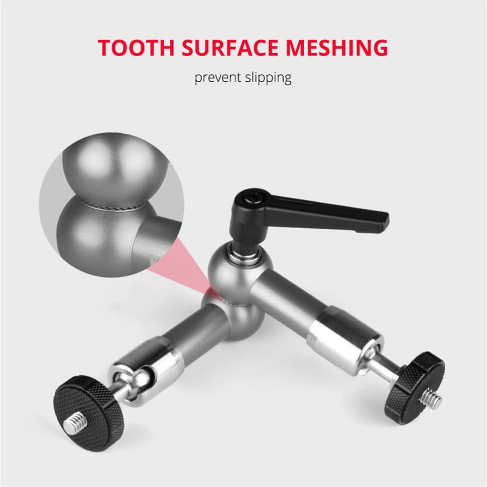 SONGING SY-L7 7-Inch Magic Arm with Stainless Steel Ball Head - Heavy Duty 10KG Load Capacity, Adjustable Friction Arm with 1/4