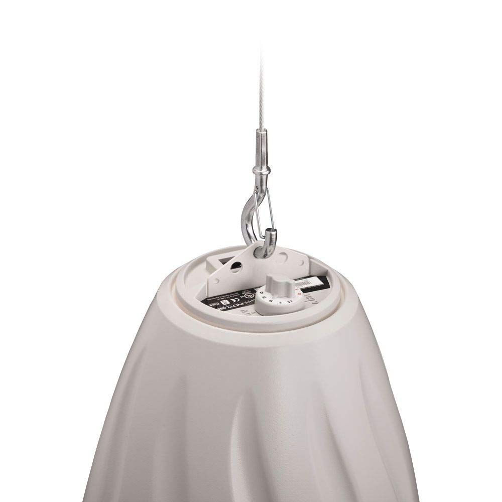 SoundTube RS400I-WH 4 Inch Open-Ceiling Hanging Pendant Speaker in White - Premium Indoor/Outdoor Audio for Restaurants, Retail Stores & Commercial Spaces