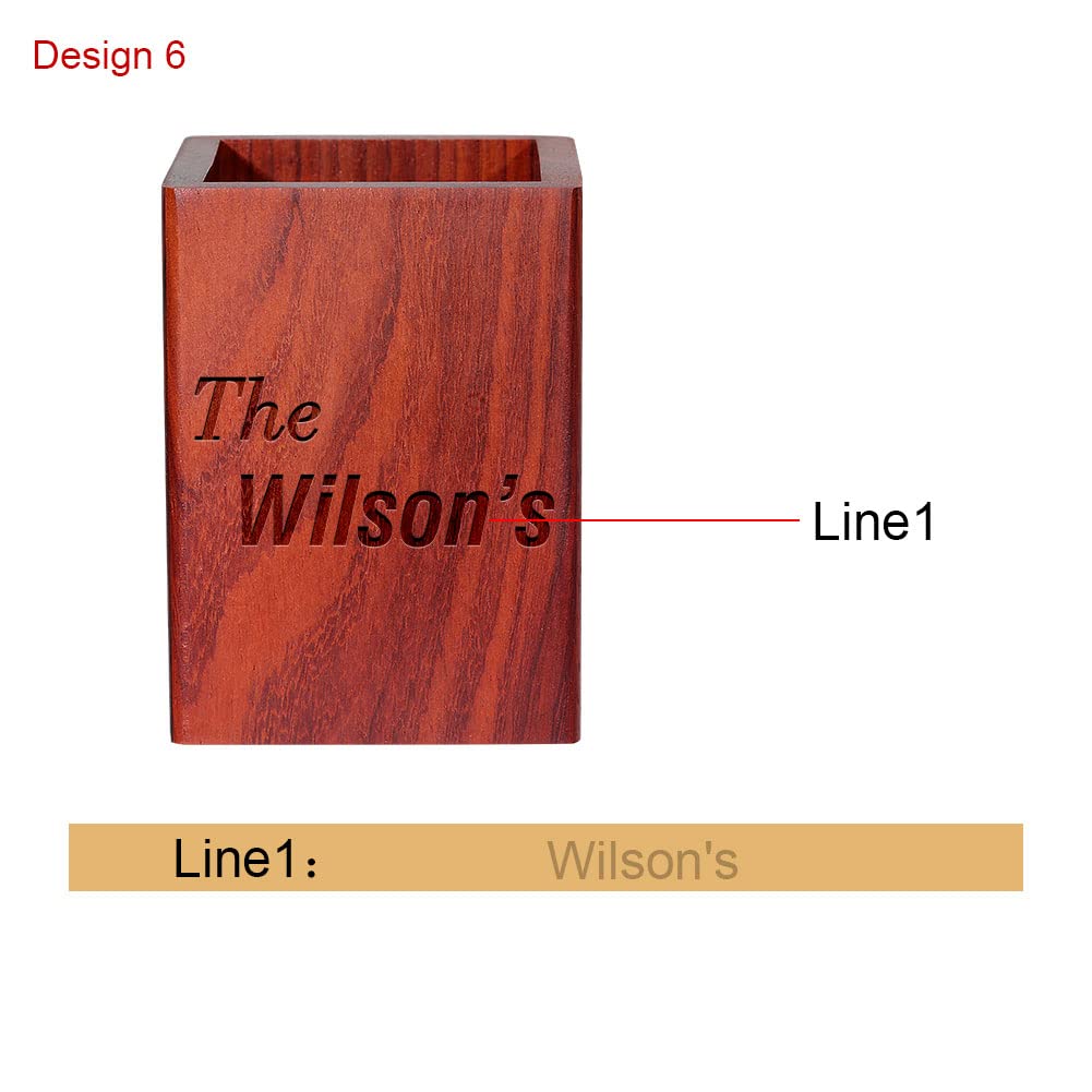 Personalized Wooden Pen Holder for Desk - Handcrafted Pen Organizer & Pencil Cup - Perfect Gift for Students, Teachers & Colleagues - Office & Home Stationery Storage Solution (Great for Work, Study & Gift Giving)