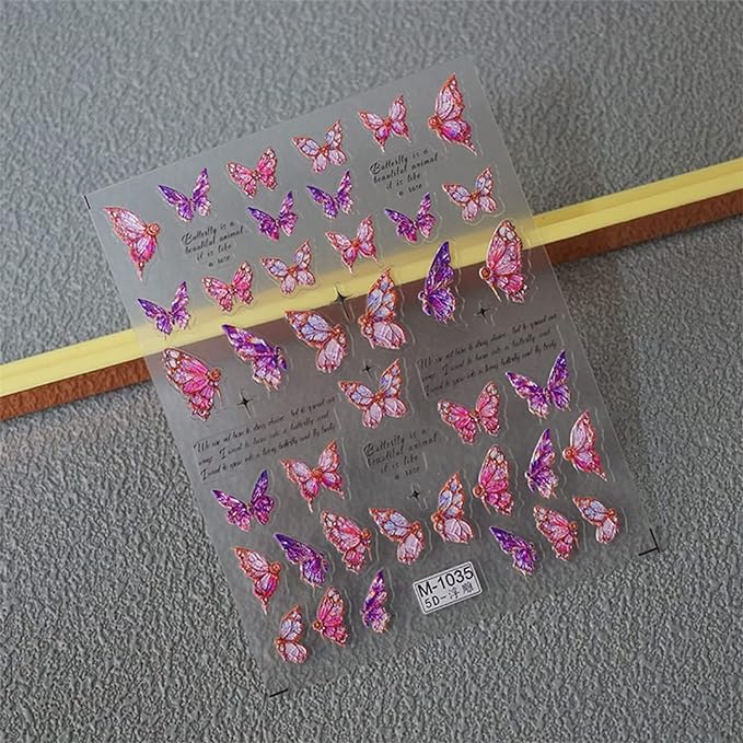BE BUTTERFLY Stickers - Waterproof Vinyl Decals for Laptops, Cars & DIY Crafts - Perfect for Scrapbooking, Journaling & Home Decor