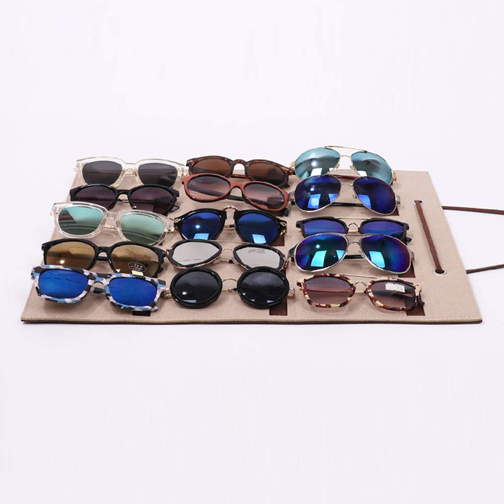 15-Pocket Sunglasses Wall Organizer - Eyeglasses & Sunglasses Storage Display Holder for Hanging - Perfect for Home, Office, or Retail Store Organization