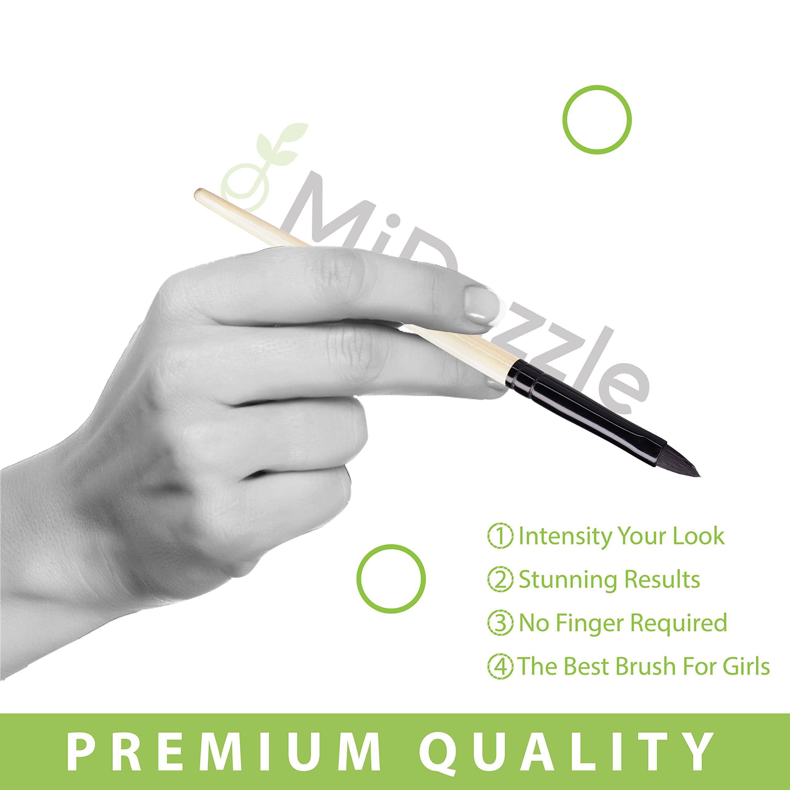 Midazzle Premium Wooden Lip Filler Brush - Professional Makeup Tool for Lip Gloss & Lipstick Application (MIMB00509) | Perfect for Makeup Artists, Beauty Enthusiasts & Home Use