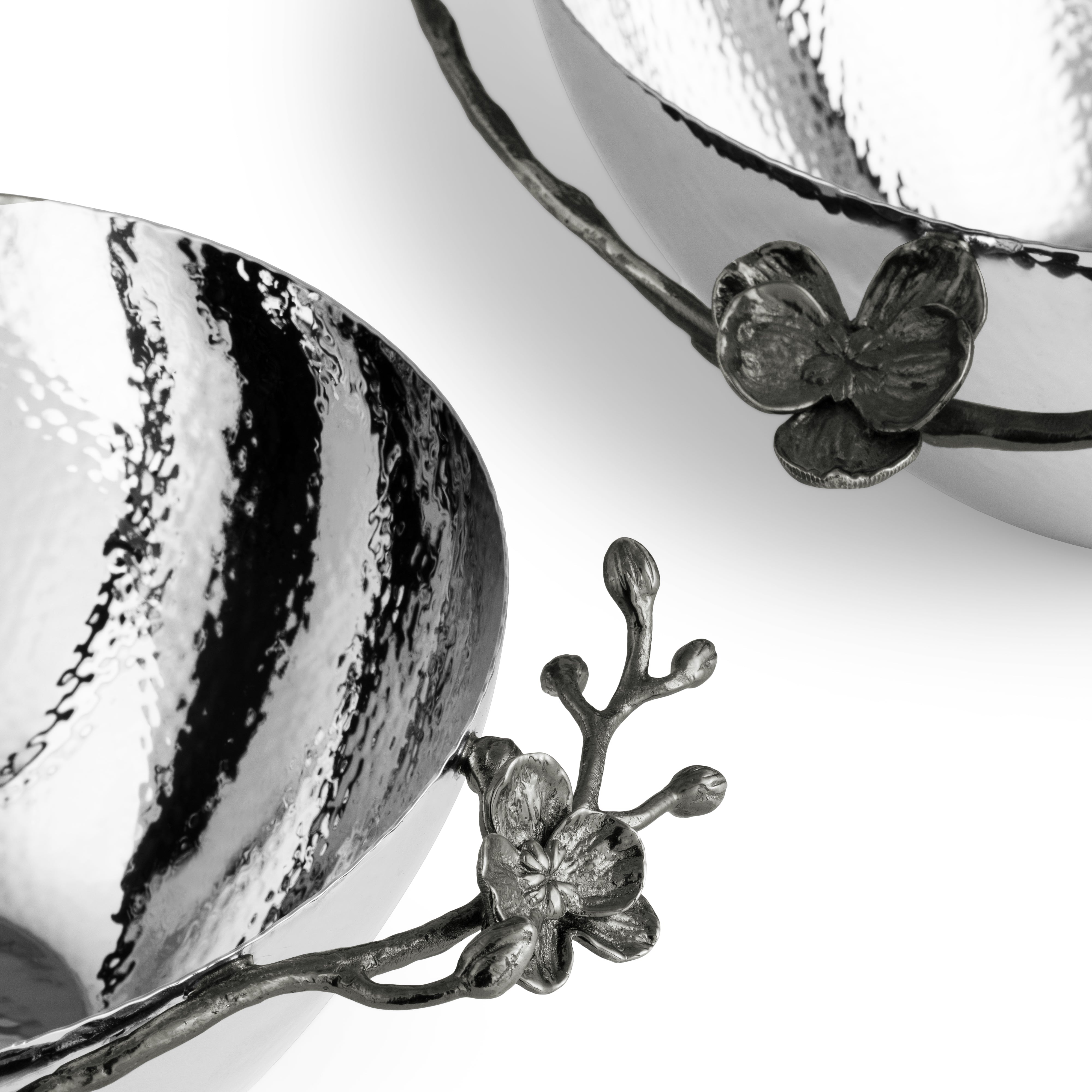 Premium Black Orchid Bowl - Elegant Ceramic Serving Dish for Salads, Desserts & Snacks | Perfect for Dining, Entertaining & Home Decor