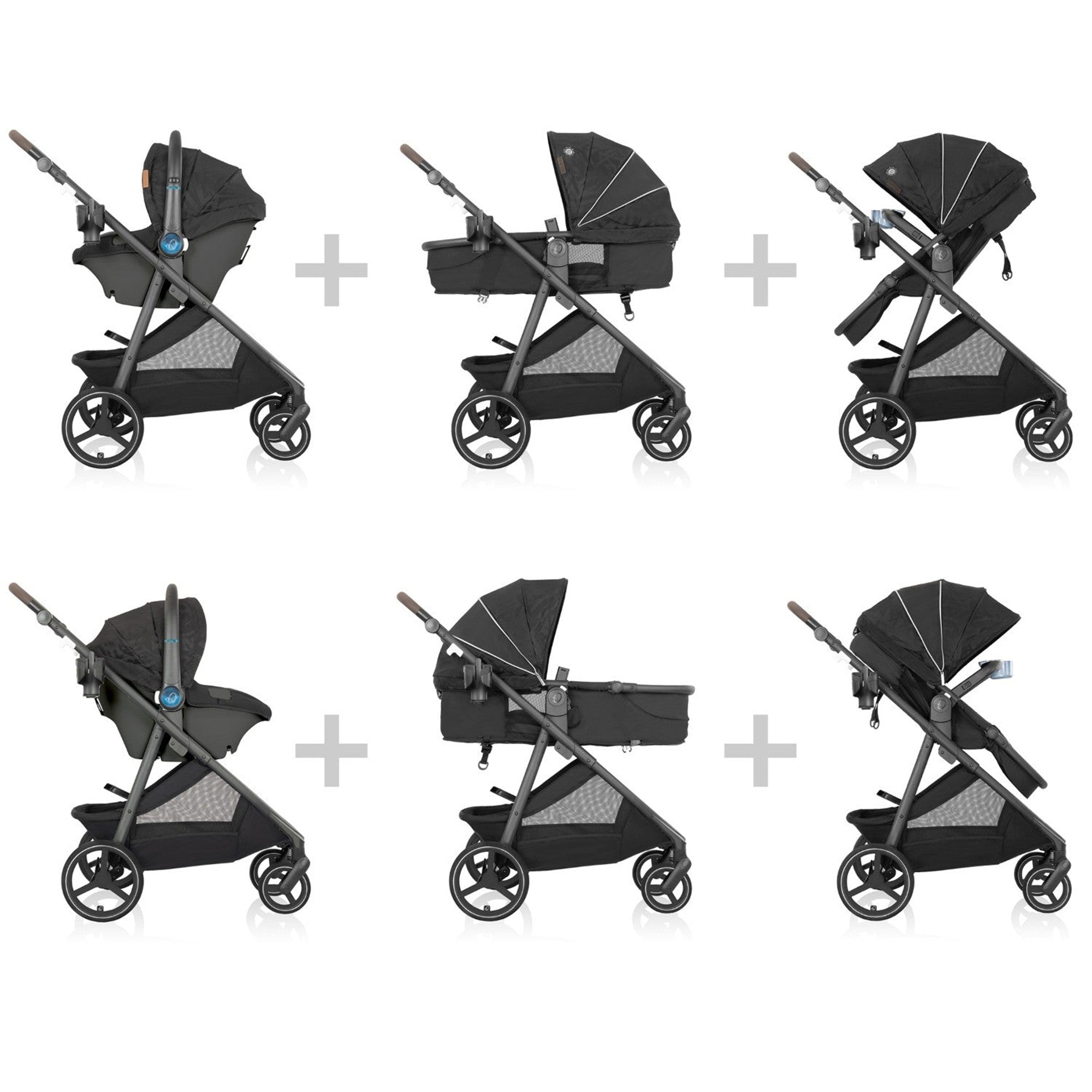 Evenflo Shyft Intuiti+ Travel System - Lightweight Stroller & Infant Car Seat Combo for Newborns | Perfect for Air Travel, Shopping & Daily Outings