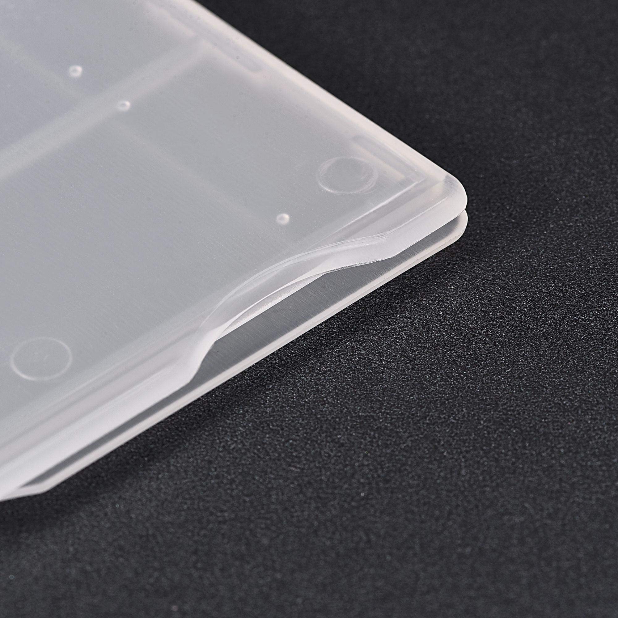 uxcell 3-Slot Microscope Slide Storage Box - Clear ABS Plastic Case Holds 75x25mm Standard Slides (10 Pack) - Perfect for Lab Organization & Specimen Protection