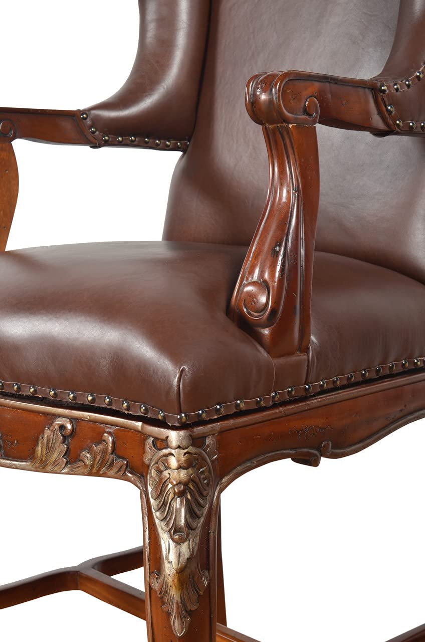 Premium Leather Swivel Bar Stool - Adjustable Height Bar Furniture with Hardwood Base for Home, Kitchen Island & Game Room Seating