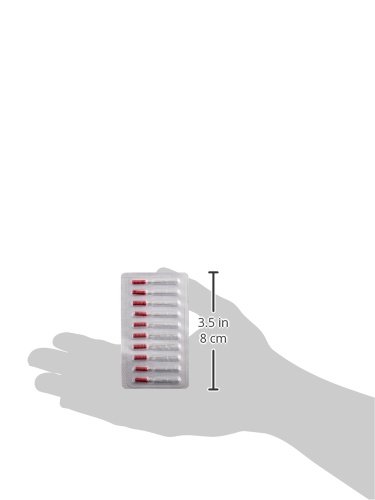 BBXFR Barbed Broaches - Fine Red Endodontic Files (Pack of 10) for Root Canal Treatment & Dental Procedures