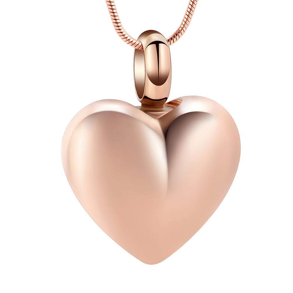 Heart Cremation Jewelry for Ashes - Stainless Steel Memorial Pendant Necklace for Loved Ones & Pets (Golden, 5-Piece Set) - Perfect for Keeping Memories Close, Ideal for Funerals, Memorials & Everyday Wear