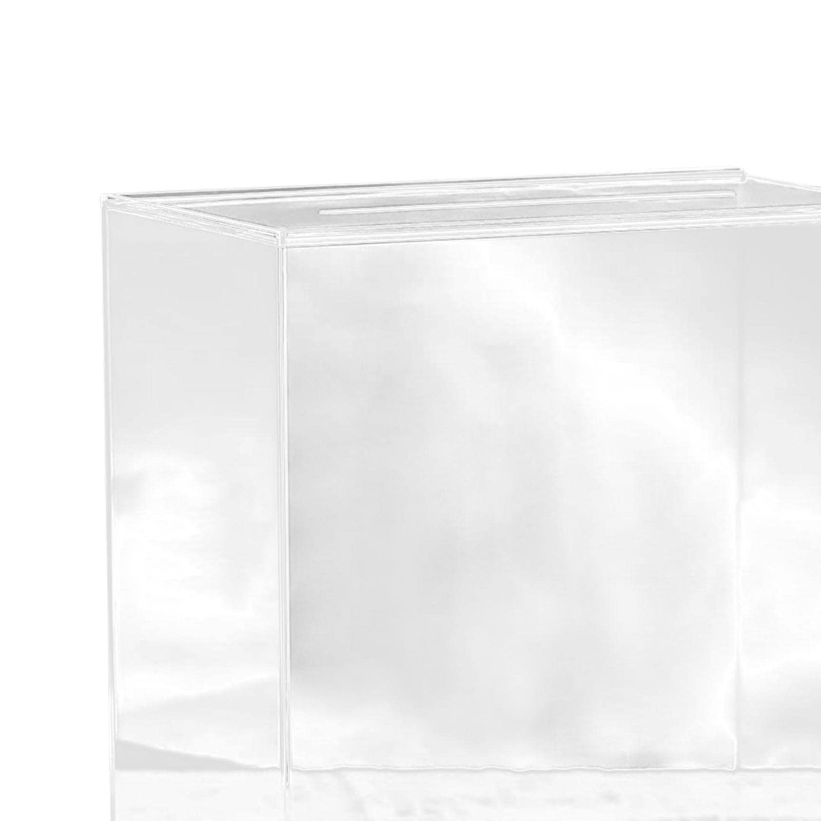 Durable Clear Acrylic Wedding Card Box - Anniversary Gift Holder for Events