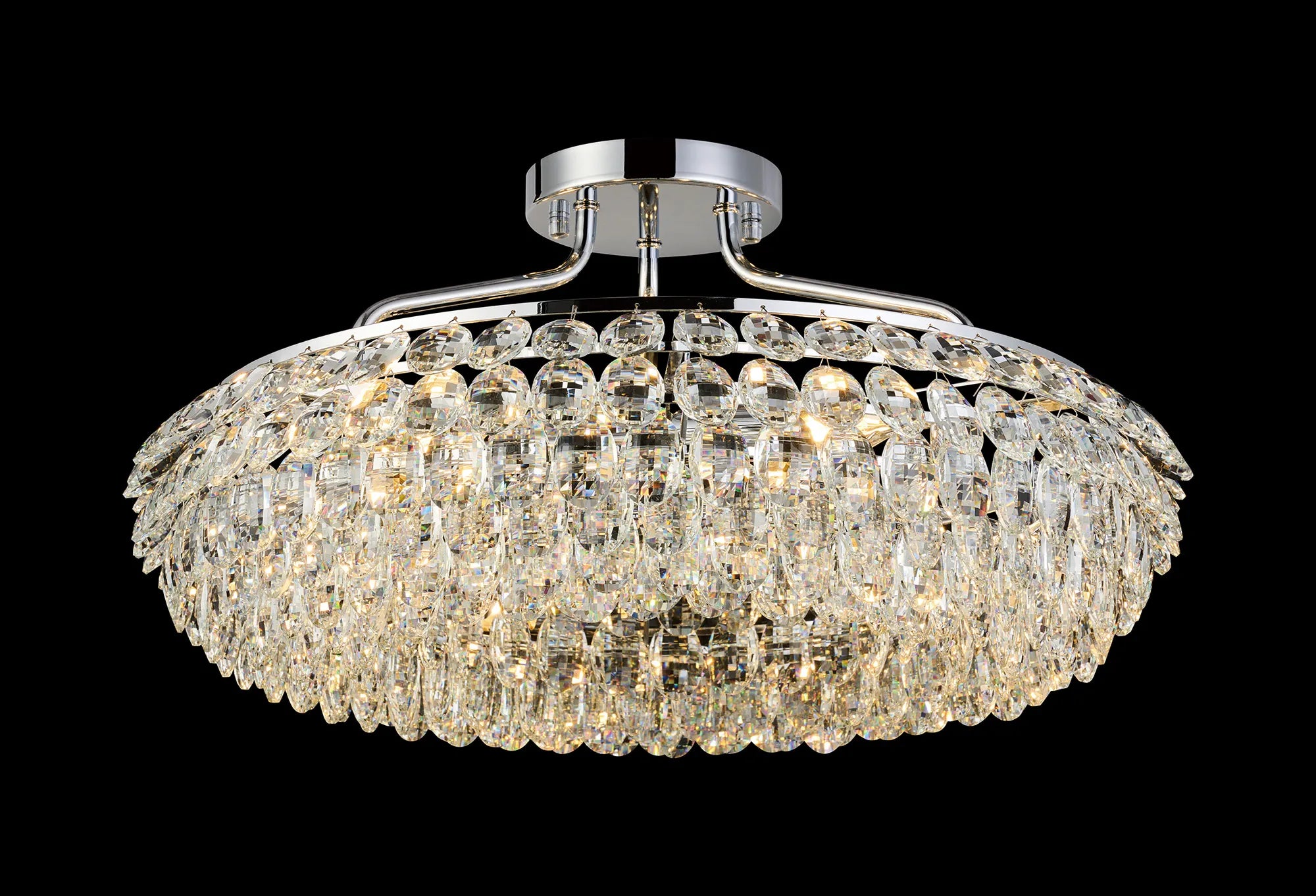 Consten Semi Flush Ring Ceiling Light Fixture with E14 Socket - Perfect for Bedroom, Hallway & Small Space Lighting
