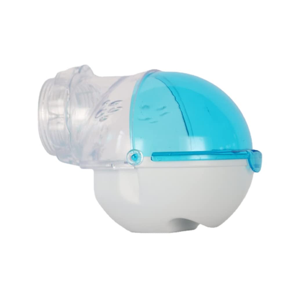 Upgraded Blue Transparent Hamster Sand Bath & Hideout - Guinea Pig Cage Accessories, Small Pet Toilet & Villa for Gerbils, Mice - Perfect for Playtime & Grooming