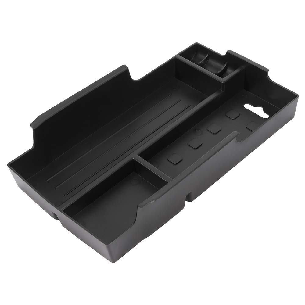 LUJUNTEC Black Center Console Armrest Organizer Tray for 2012-2017 Toyota Camry - Car Interior Storage Solution for Phones, Keys & Small Items