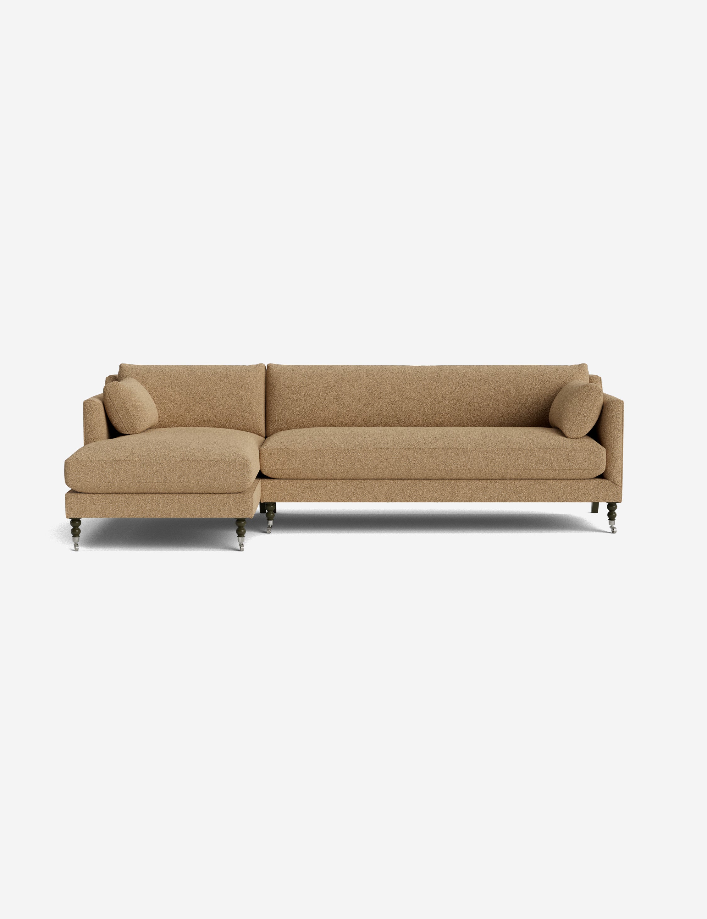 Fabienne Sectional Sofa - Modern L-Shaped Couch with Reversible Chaise, Soft Fabric Upholstery for Living Room, Family Room & Home Theater