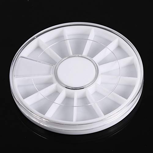 Premium Nail Storage Box with Rhinestone Design - Empty Plastic Wheel Organizer for Nail Art Decorations | Perfect for Salon Storage & DIY Manicure Organization