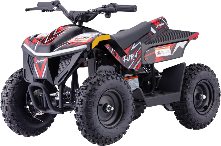 **Droyd Fury Kids Electric ATV - 36V 500W Brushless Motor, 8Ah Lithium Battery, 15 MPH & 10 Miles Range - Off-Road Adventure & Backyard Fun for Children**