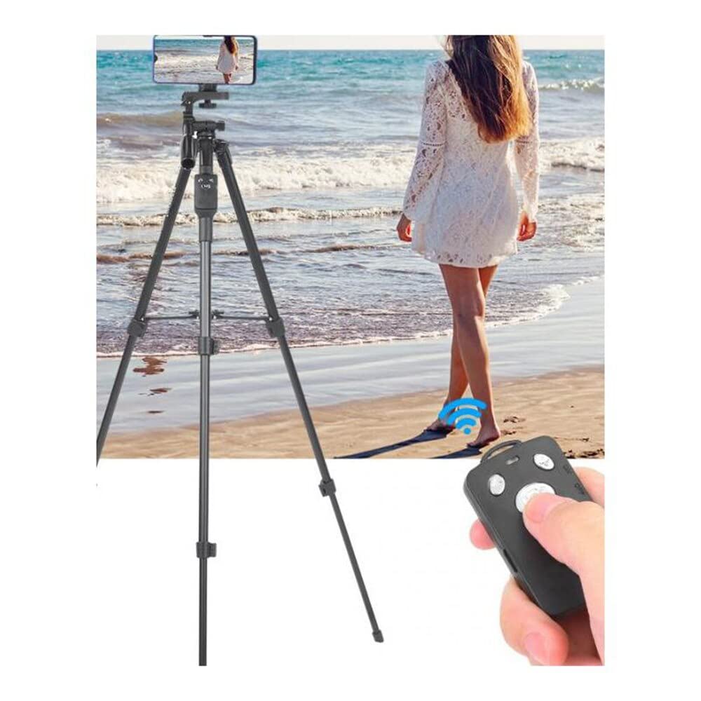 RajoNN Mini Flexible Tripod Stand with Phone Holder - Adjustable Hose Tripod for Camera, Projector, Selfie Stick & Mobile Phone (Black) - Perfect for Vlogging, Live Streaming, Photography & Video Recording