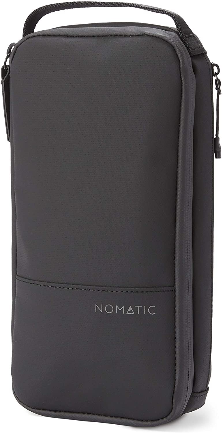 NOMATIC Travel Toiletry Bag - Small V2 (Black) - Compact & Water-Resistant Wash Bag for Toiletries & Makeup - Perfect for Air Travel, Camping, and Gym Essentials
