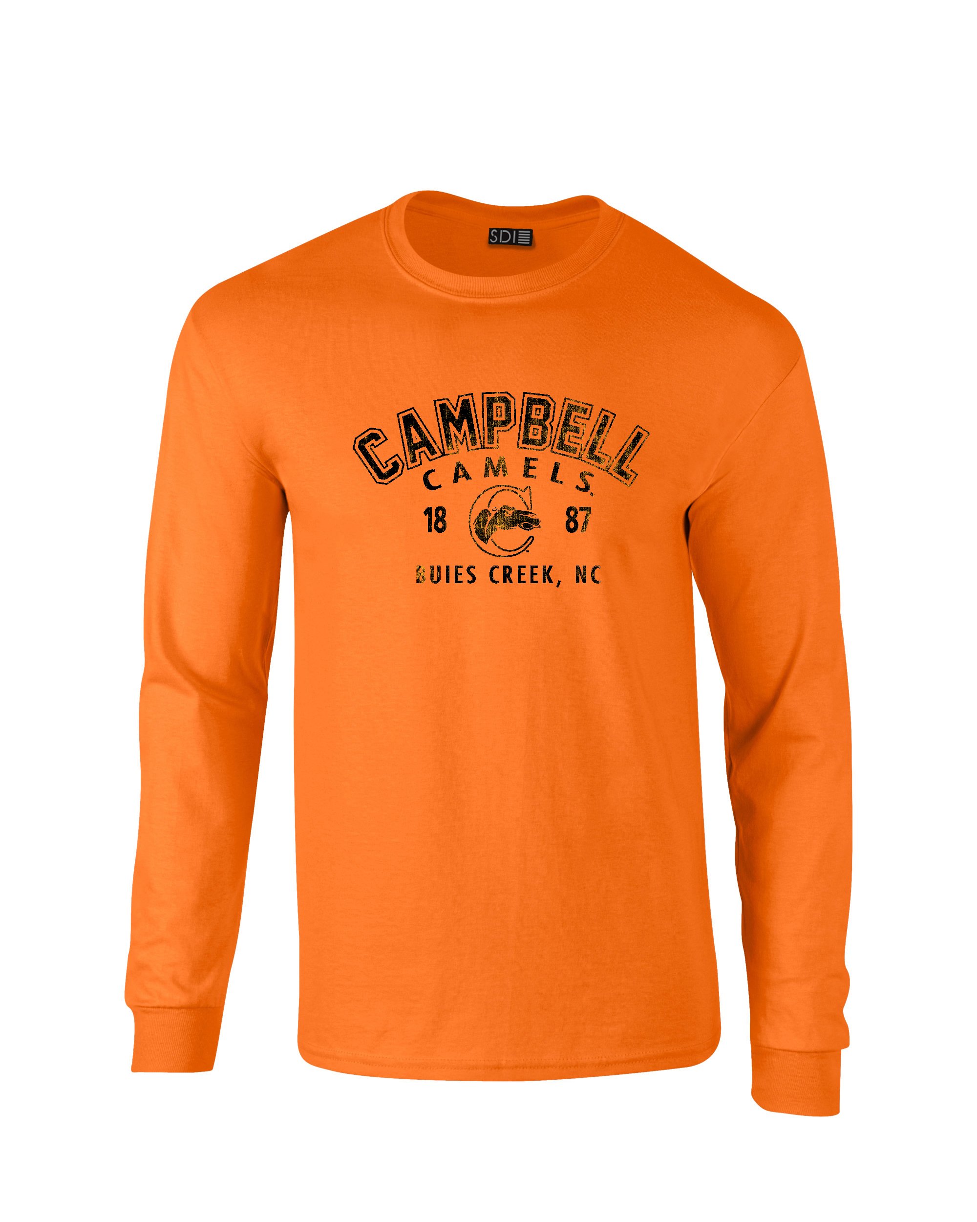 SDI Pre-Shrunk Long Sleeve T-Shirt for Men - Soft Cotton Comfort Fit Crewneck Tee - Casual Wear, Workout & Layering Essential