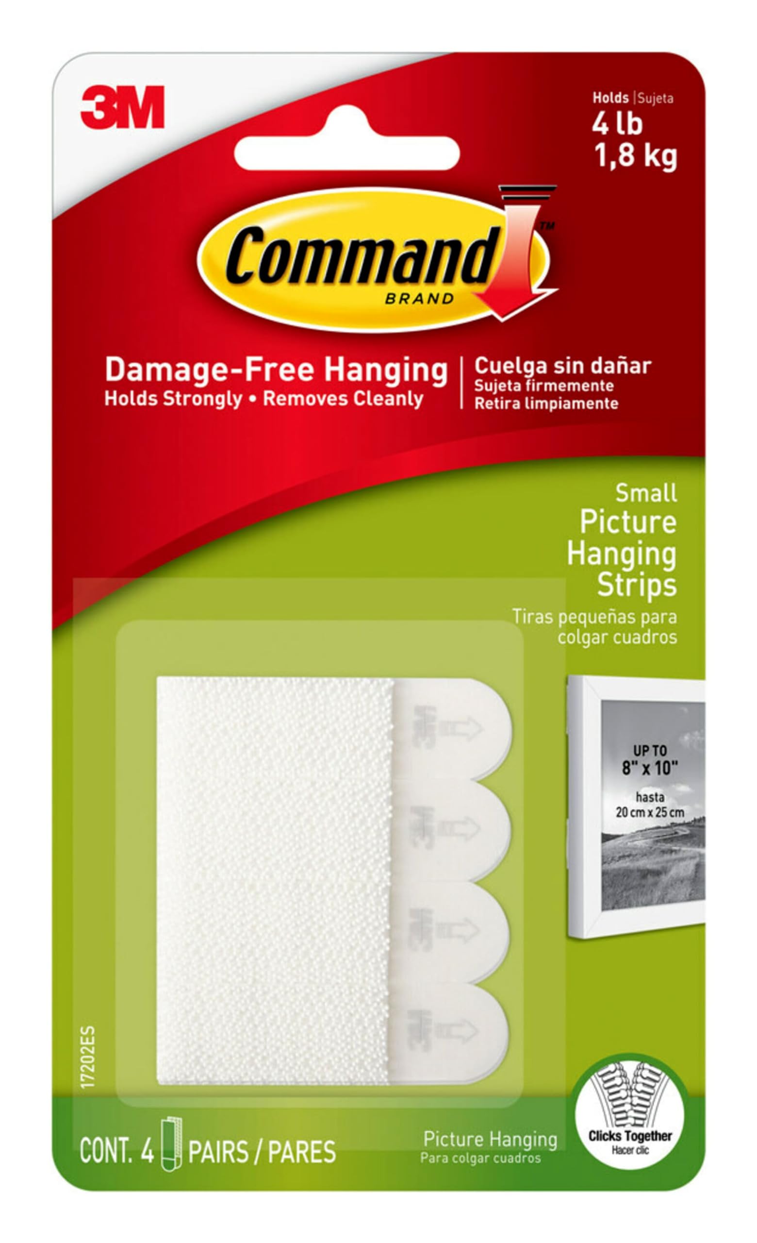 **Command Medium Picture Hanging Strips – 36 Pairs (72 Strips) | Damage-Free Wall Hooks for Frames, Posters & Art | No Tools Needed | Strong Adhesive for Living Room, Bedroom & Office | White**