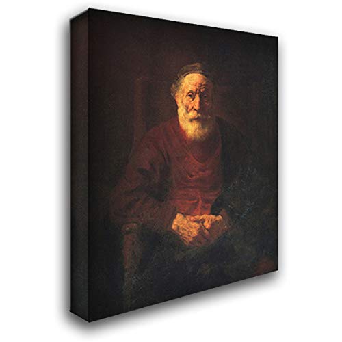 Rembrandt Old Man in Red Portrait - 20x24 Inch Gallery Wrapped Canvas Art Print - Perfect for Living Room, Bedroom or Office Wall Decor