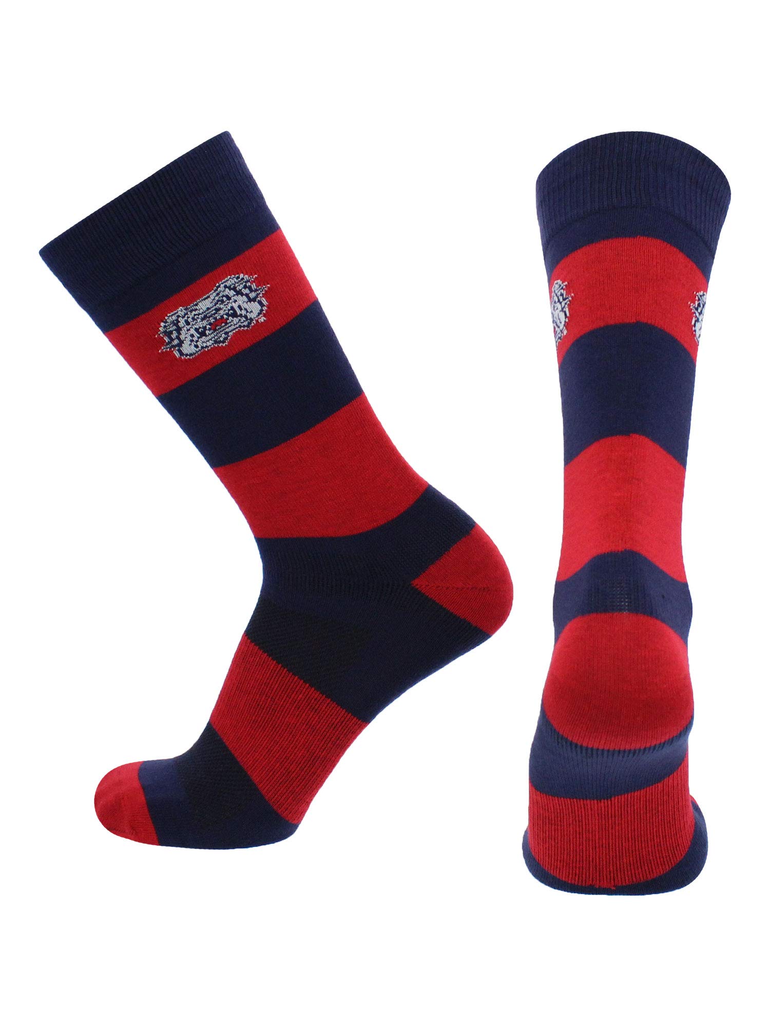 Fresno State Bulldogs Game Day Striped Crew Socks - Officially Licensed College Football Team Socks for Men & Women - Perfect for Game Day, School Spirit, and Fan Gifts