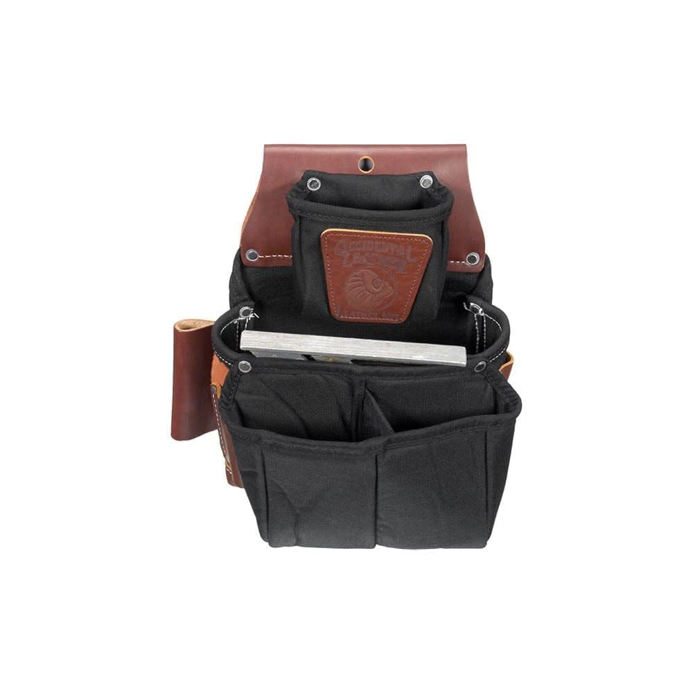 Occidental Leather B8064LH OxyLights™ Left-Handed Fastener Tool Bag with Double Outer Pockets - Durable Construction Worker Utility Pouch for Electricians & Carpenters (Ideal for Job Sites & DIY Projects)