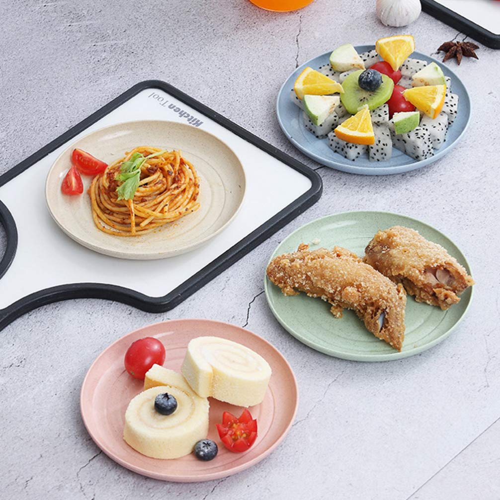 Eco-Friendly Wheat Straw Dinner Plates - 6pcs Safe Tableware for Home & Parties
