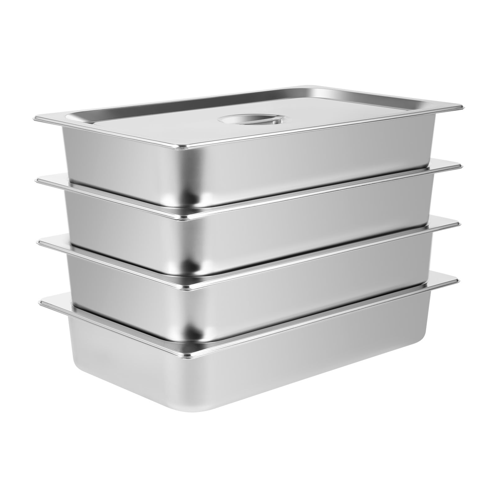 4 Pack Stainless Steel Hotel Pans 4