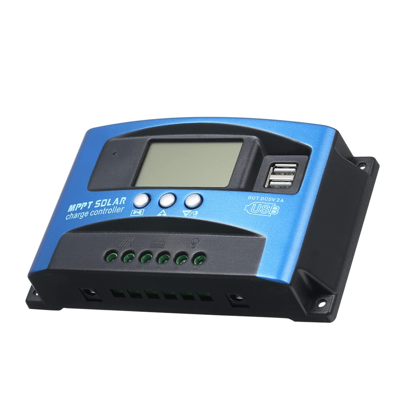100A MPPT Solar Charge Controller with Dual USB & LCD Display - Auto Solar Panel Charger Regulator for RV, Boat, Off-Grid Power System