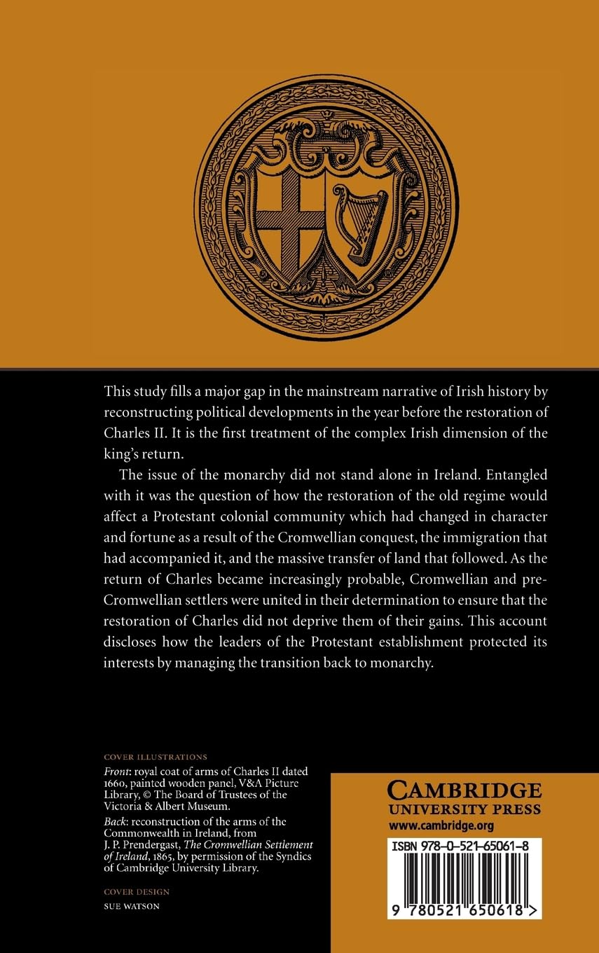 Prelude to Restoration in Ireland: The End of the Commonwealth (1659-1660) | Irish History Book, British Civil War Era, Stuart Monarchy Study | Perfect for Historians & History Students