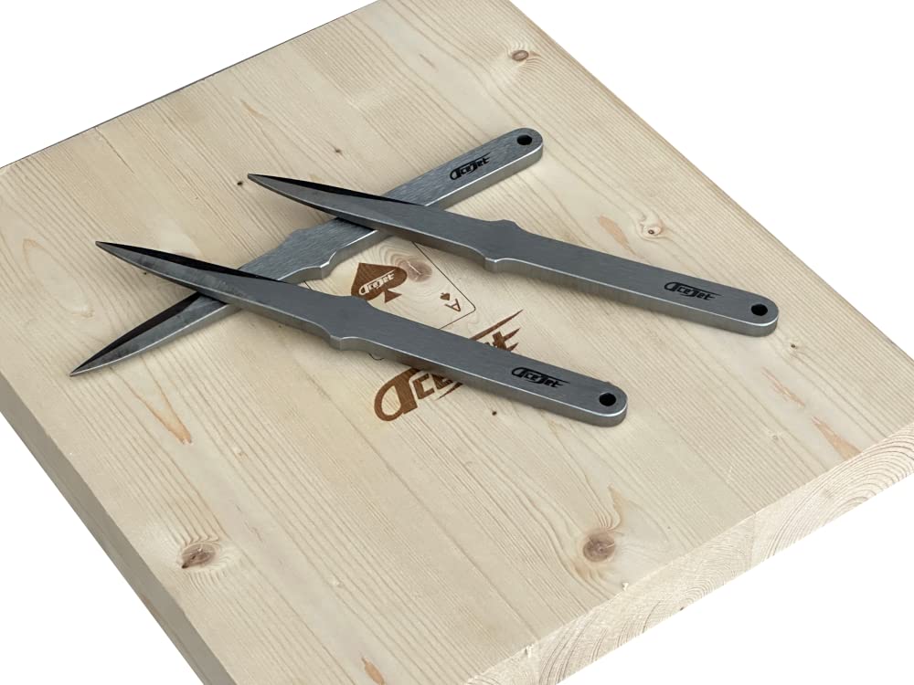 Excalibur Throwing Knives Set of 3 - Professional Balanced Stainless Steel Knives for Outdoor Survival, Camping & Target Practice