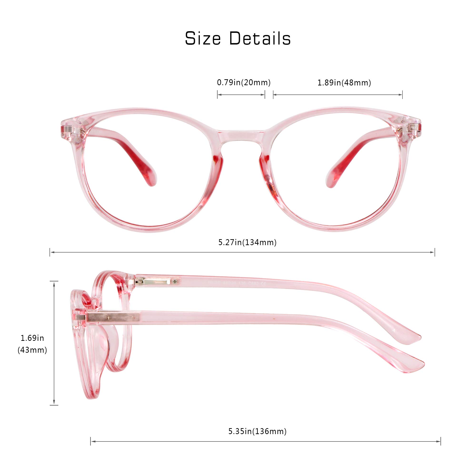 VisionGlobal Blue Light Blocking Glasses - 2 Pack Anti Eyestrain Computer Reading Glasses with Stylish Oval Frame & Anti-Glare Coating | Perfect for Office Work, Gaming & Screen Time Protection