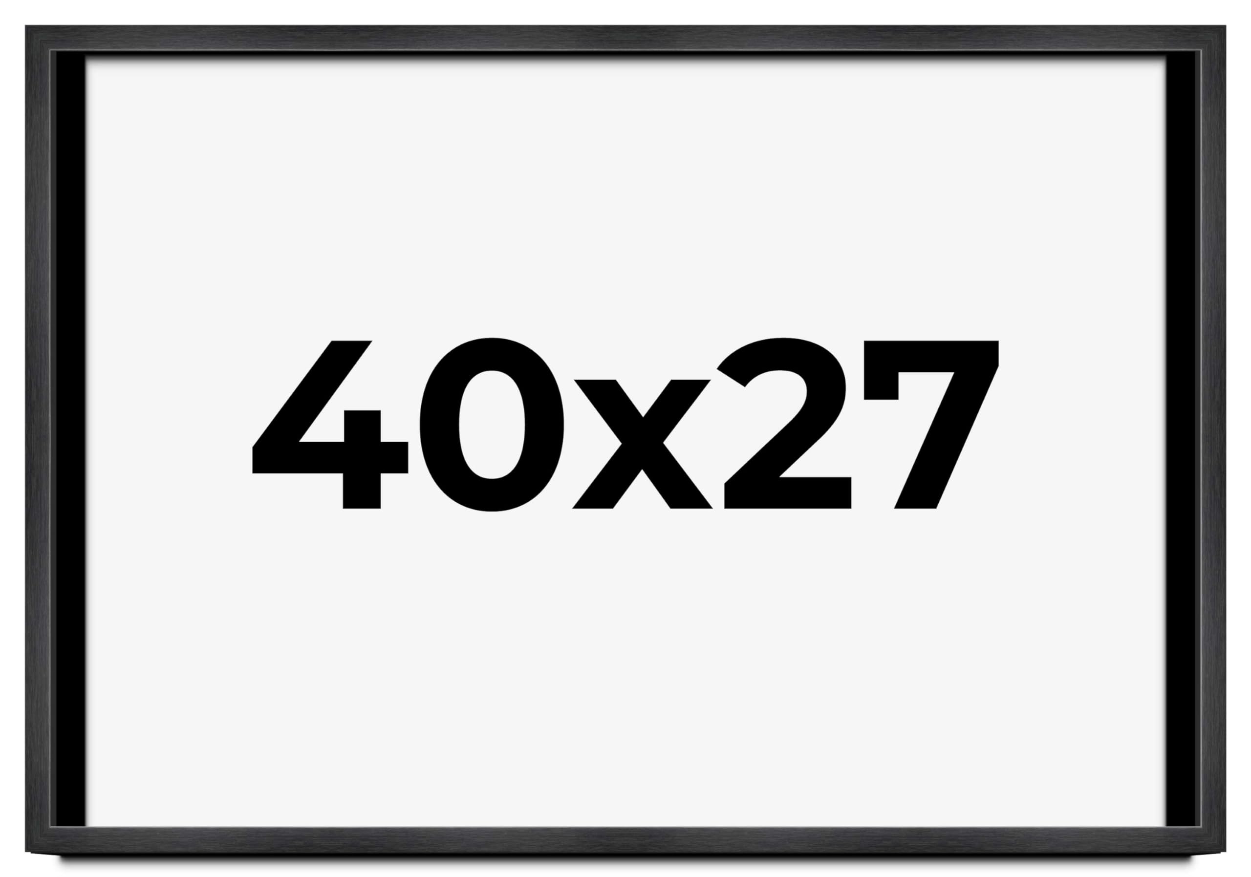 27x40 Shadow Box Frame Charcoal Black - 1