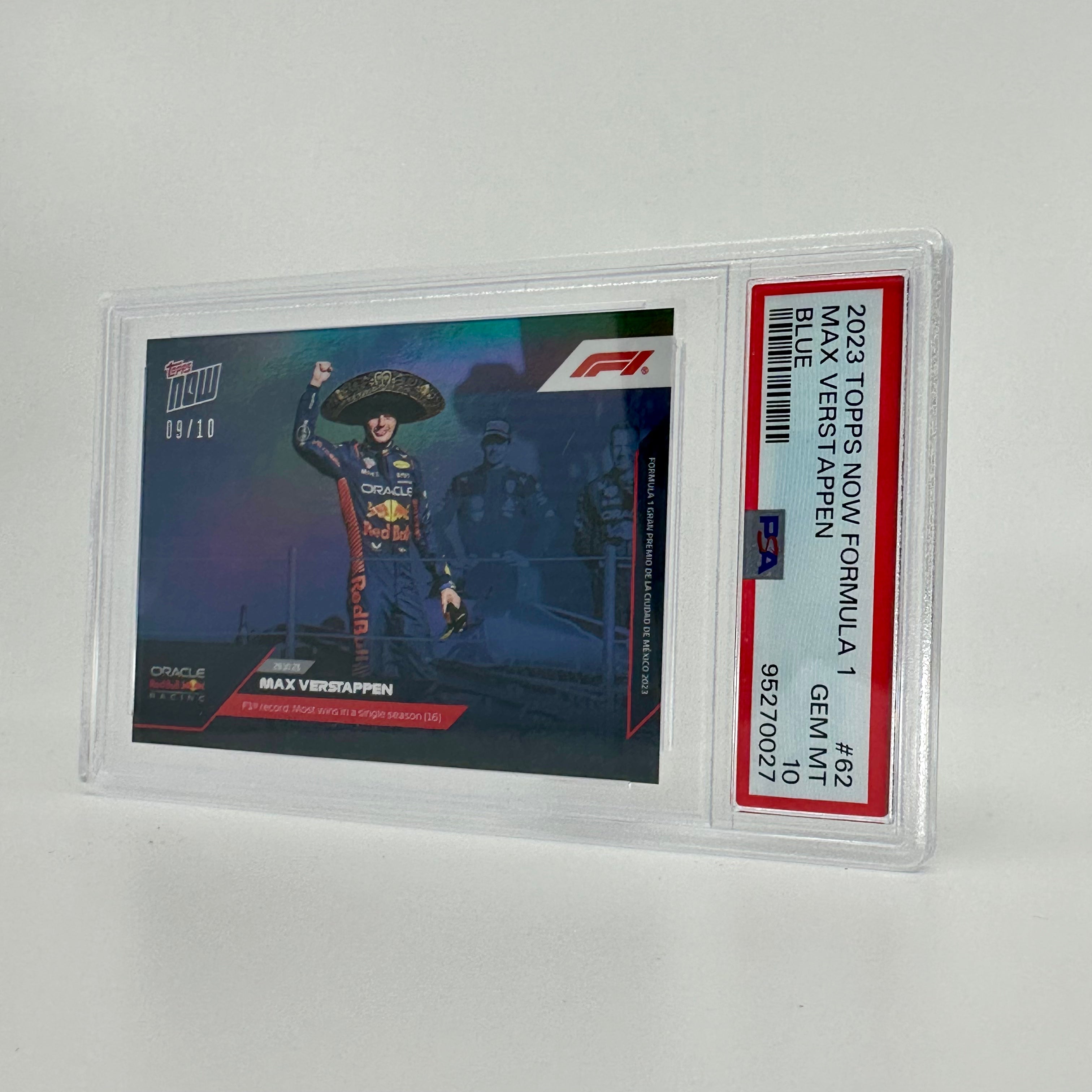 PSA 10 Graded 2009-2010 Max Verstappen #62 Blue Parallel Rookie Card - Perfect for F1 Collectors & Racing Memorabilia Displays