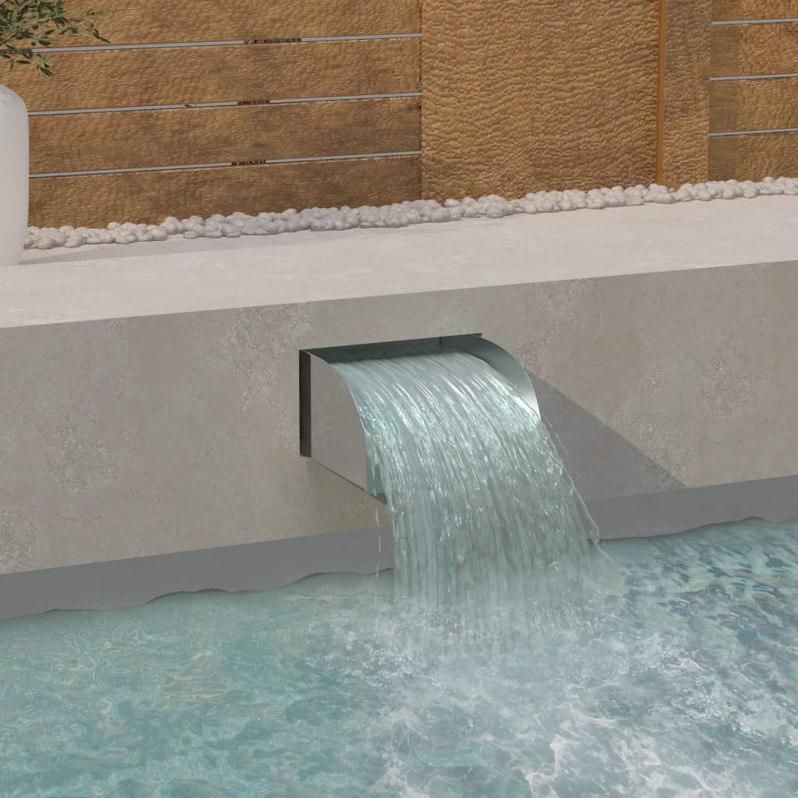 304 Stainless Steel Pool Fountain Waterfall - 11.8