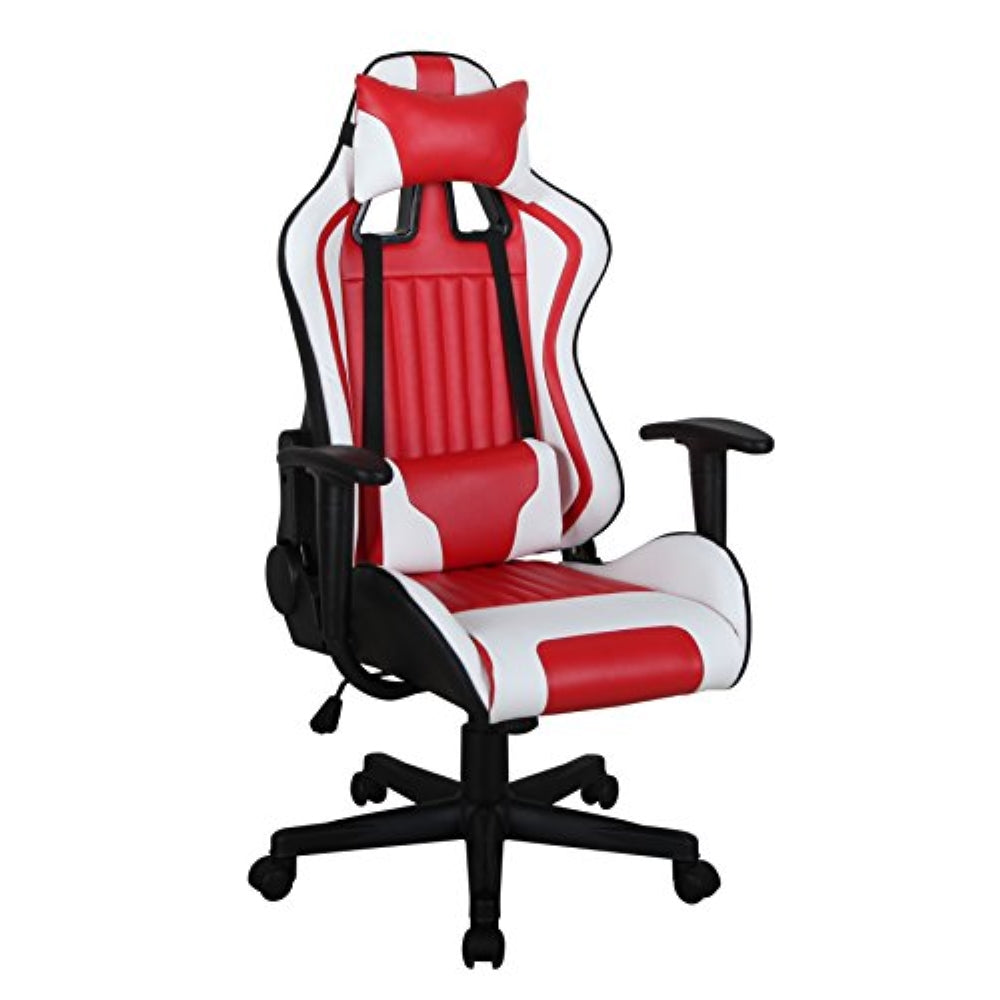 TITAN X SERIES 1063 Gaming Chair - Ergonomic Racing Style Computer Chair with Adjustable Lumbar Support (Red & White) for PC, Office, and Esports Gaming Setup