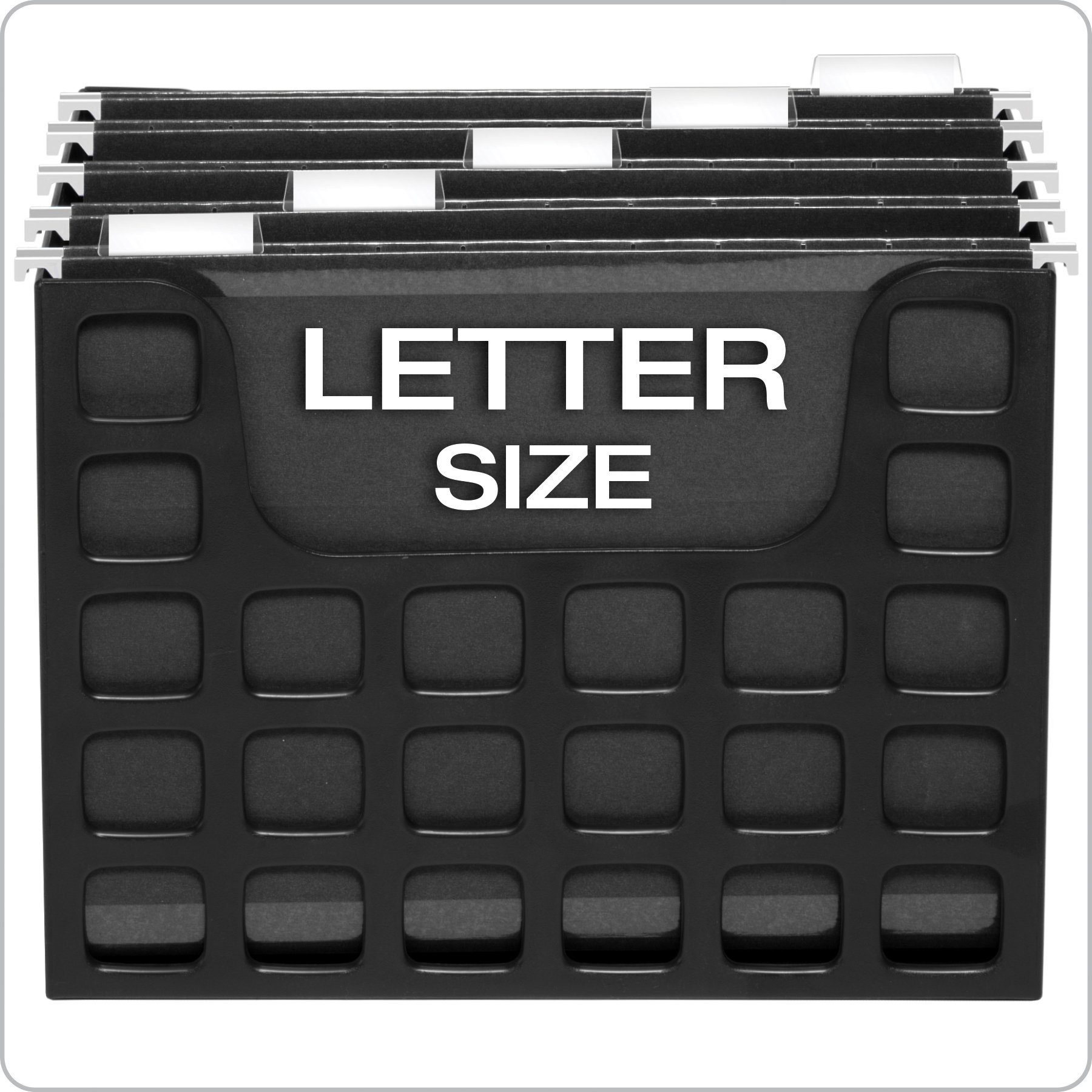 Pendaflex Portable Desktop File Organizer with Side Handles - Letter Size 9.5 x 12.3 x 6 Inches - Includes Hanging Folders, Tabs & Inserts - Black (23013) 2-Pack - Perfect for Office, Home & School Document Organization