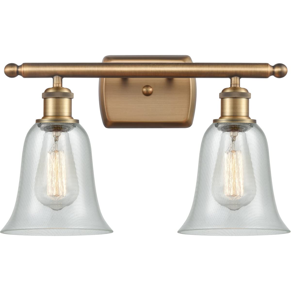Hanover 2-Light Bathroom Vanity Light in Brushed Brass - Ballston Collection - Modern LED Lighting for Bathroom & Powder Room Makeovers
