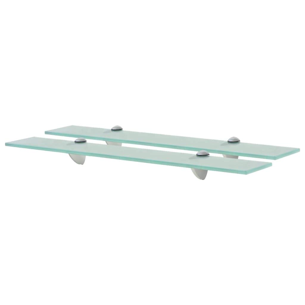 Wall Mounted Floating Glass Shelves Set of 2 - 23.6