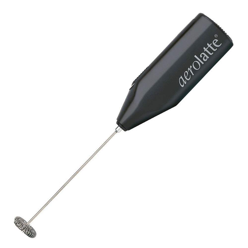 Aerolatte Milk Frother To Go with Travel Storage Case - The Original Steam-Free Handheld Frother for Coffee, Latte & Cappuccino - Perfect for Home, Office & Travel Use (Black)