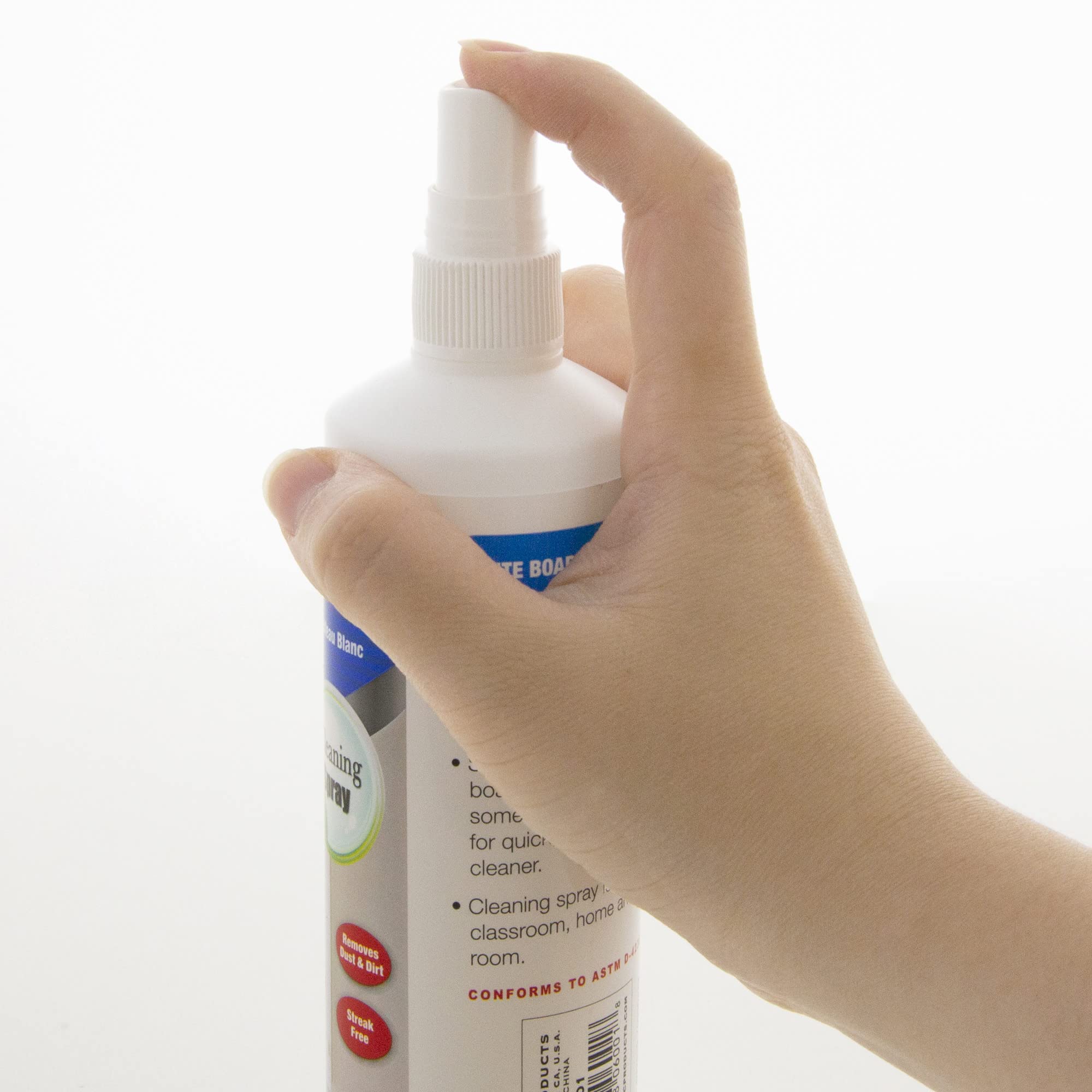 BAZIC 8Oz Whiteboard Cleaner Spray - Low-Odor Dry Erase Board Liquid Cleaner (48-Pack) for Office, Classroom & Home Use - Removes Marker Stains Effectively