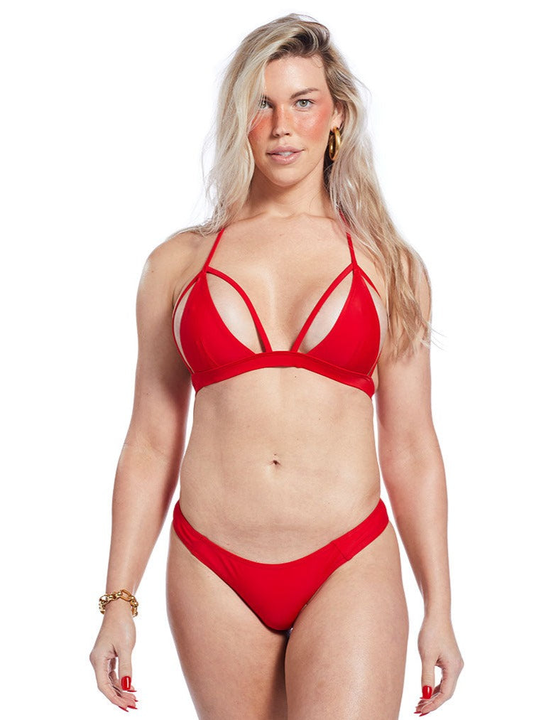 Trendy Red Outlined Top for Women - Stylish Casual & Party Wear - Perfect for Dates, Night Out & Social Events
