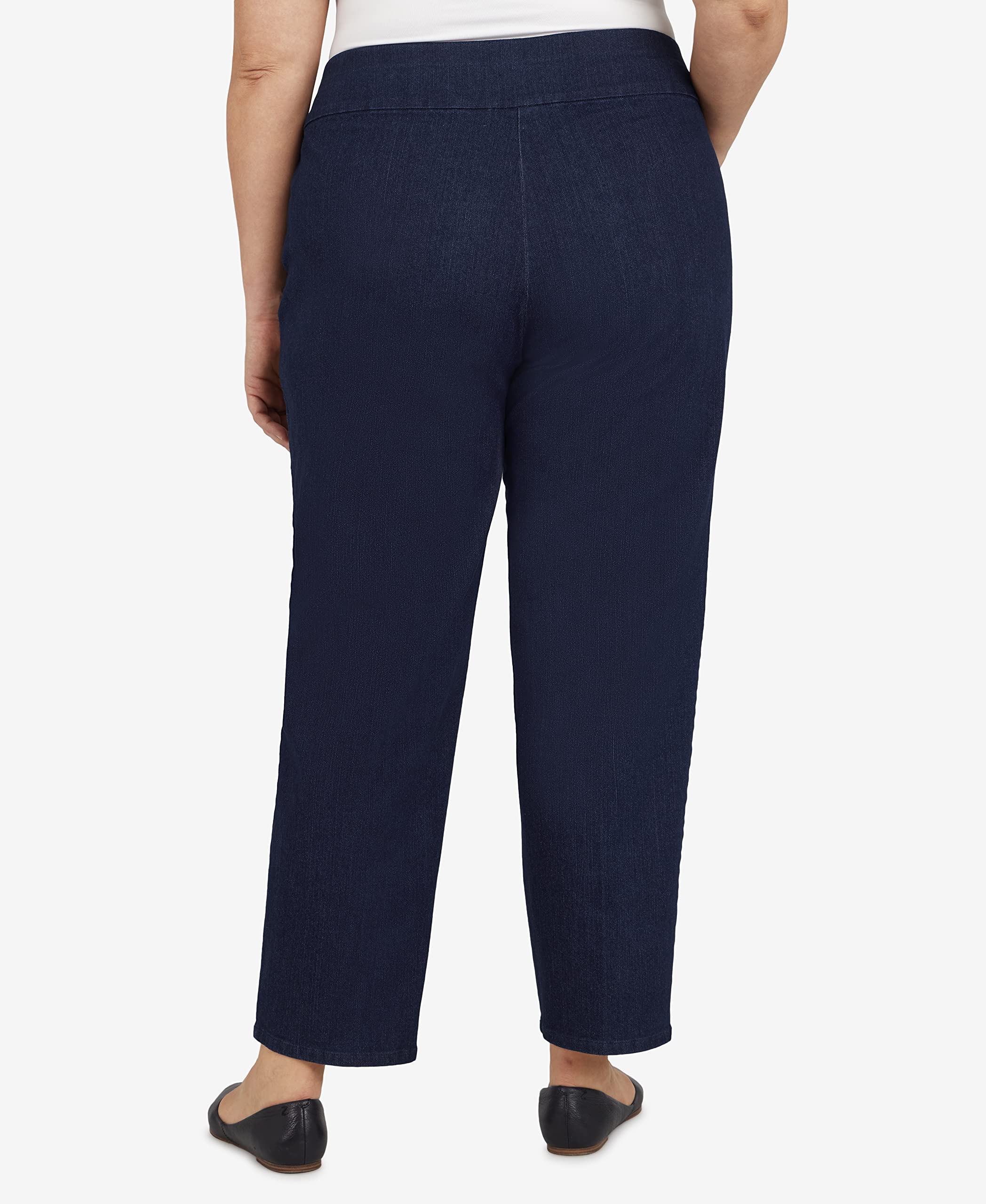 Alfred Dunner Women's Plus Size Super Stretch Mid Rise Capri Pants - Comfortable Casual Wear for Work & Travel